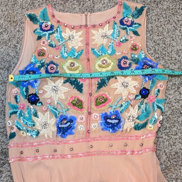 Silk Chiffon Floral Embellished Dress by French Connection - Picture 6 of 10